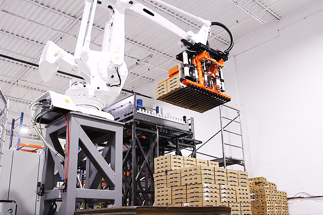 robotic case palletizer