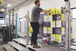 depalletizing equipment Pallet Unwrapping Station