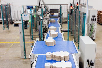 folding carton: robotic stack palletizer