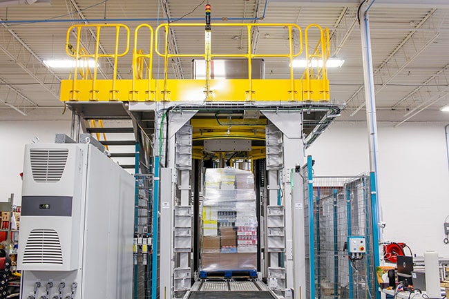 Semi-Automatic Mixed Load Palletizer for warehouse automation