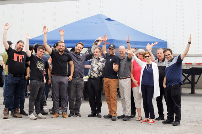 numove's team enjoying a BBQ lunch organized by the Social Committee